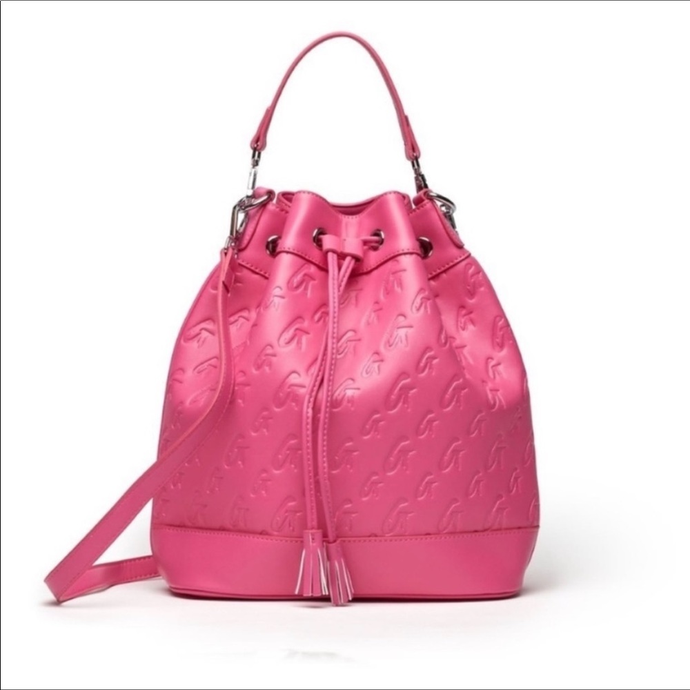 Glamaholic Medium Pink Bucket Bag with dust bag